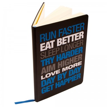 Motivational Notebook - Hardback A5 Black/Blue